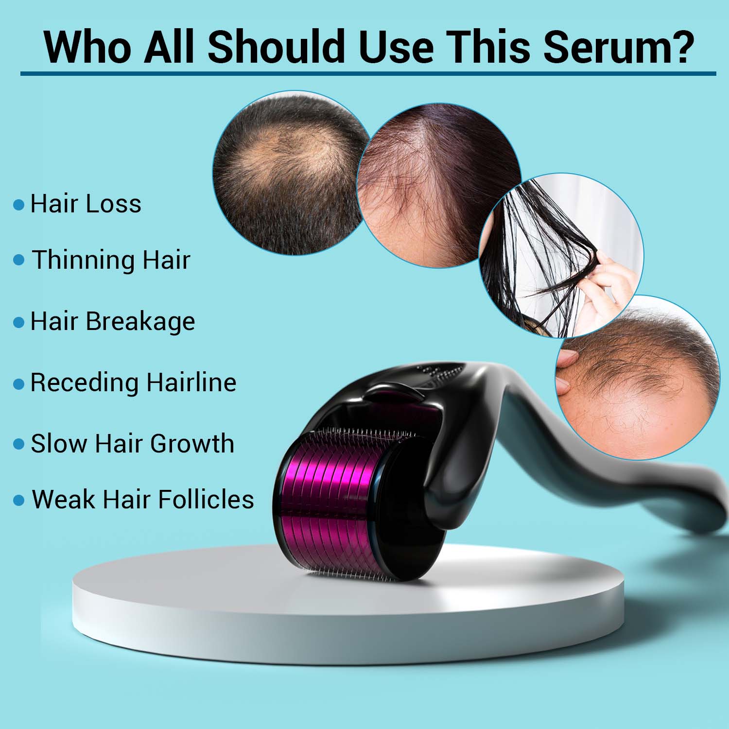 Hair Revival Combo (Hair Growth Serum + Derma Roller 1mm)
