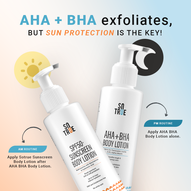 AHA + BHA Body Lotion | Exfoliates, Hydrates & Brightens Skin | 200Ml